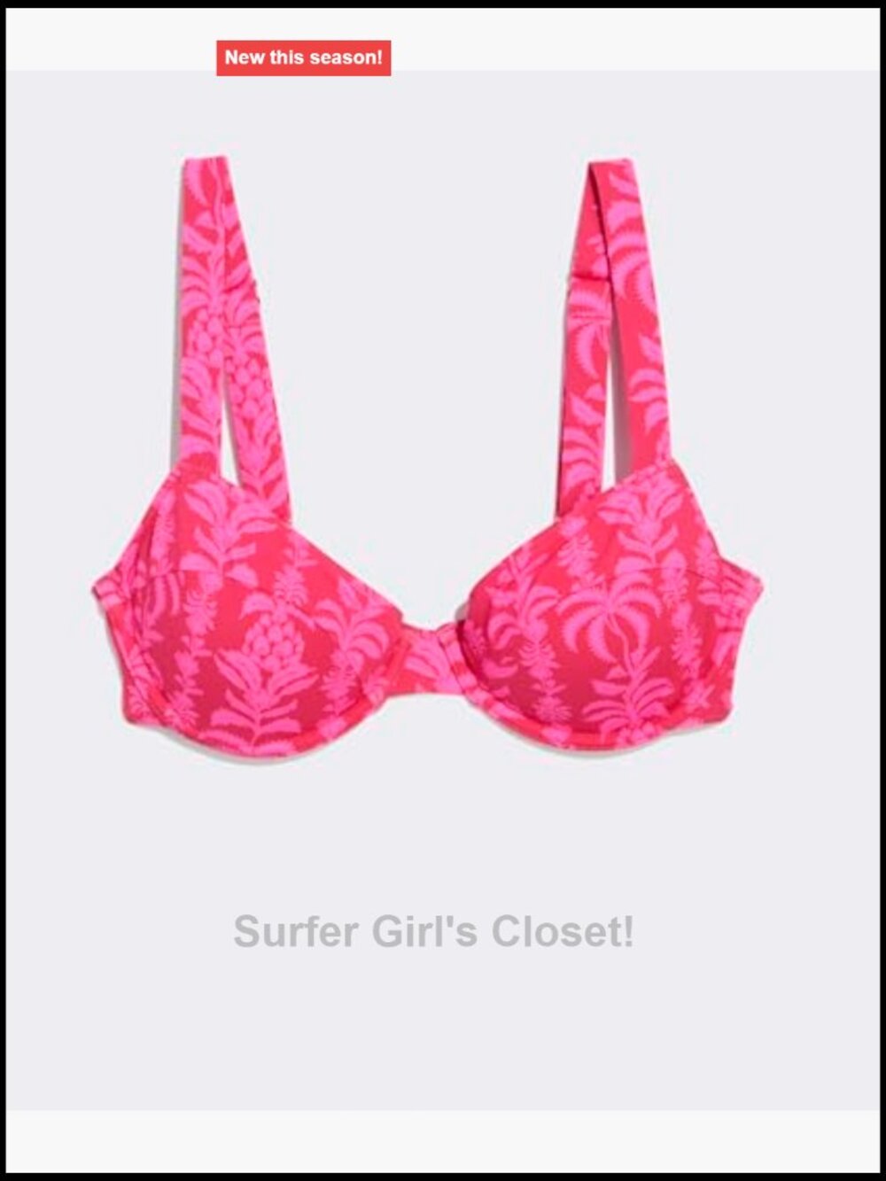 Balconette Underwire Bikini Top with UPF 50+ Sun Protection - Picture 4 of 7